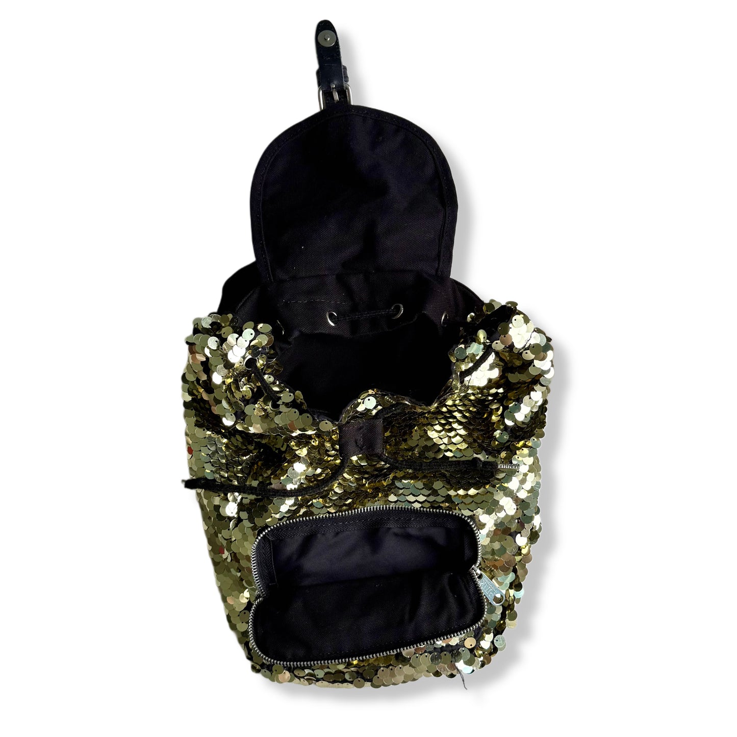 MOCHILA CON LENTEJUELAS DORADAS | PINK