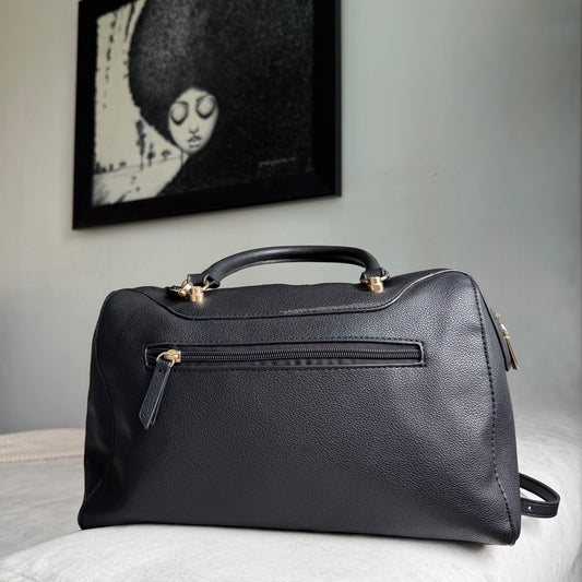 BOLSO TIPO SATCHEL ESTRUCTURADO NEGRO | ANNE KLEIN