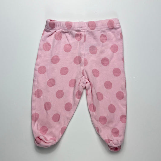 PANTALÓNCITO ROSADO CON LUNARES PARA BEBÉS | GERBER | TALLA 0–3M