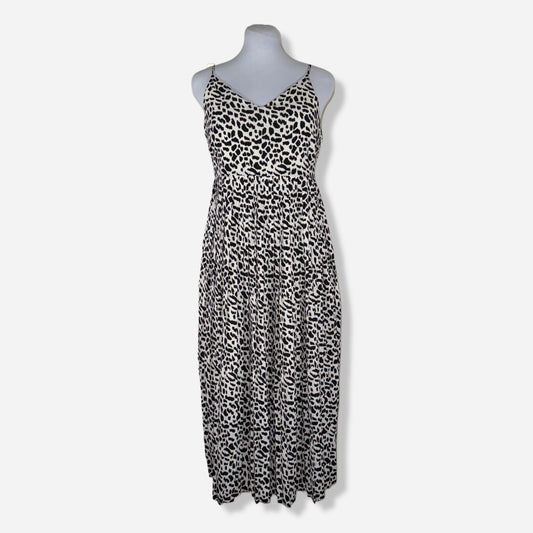VESTIDO MIDI CON ESTAMPADO ANIMAL PRINT | DOE & RAE | TALLA M