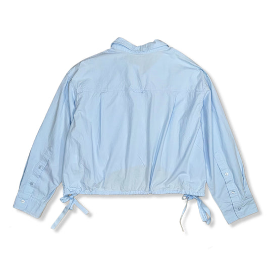 CAMISA CROP CELESTE | TALLA L (OVERSIZE)