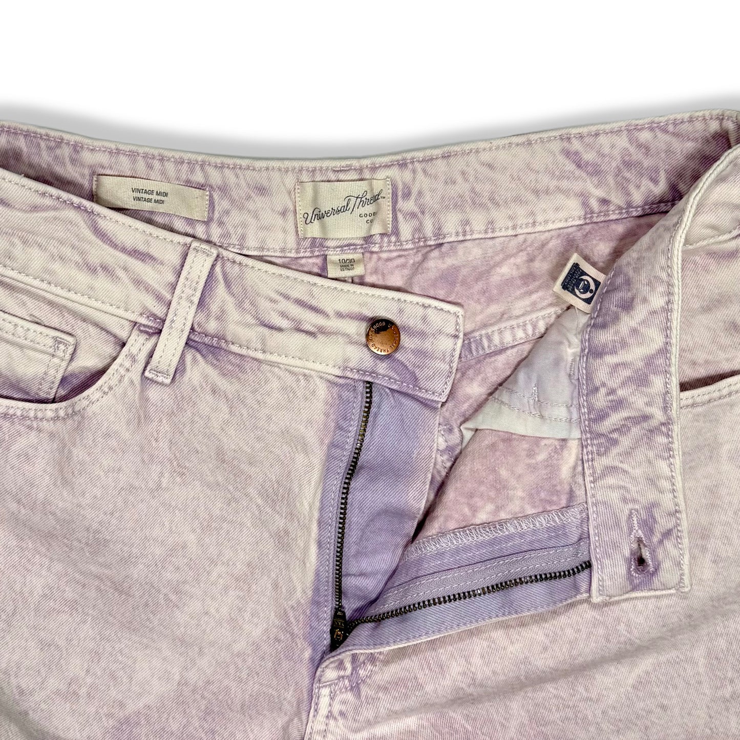 VINTAGE MIDI ACID WASH SHORTS | UNIVERSAL THREAD | 10/30