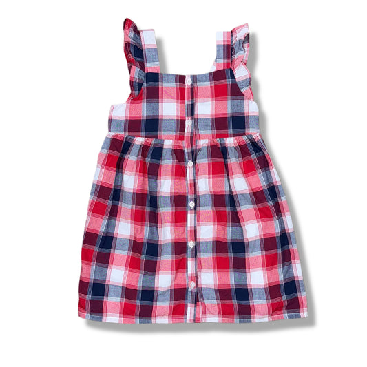 VESTIDO DE CUADROS ROJO AZUL | OSHKOSH B’GOSH | 4T