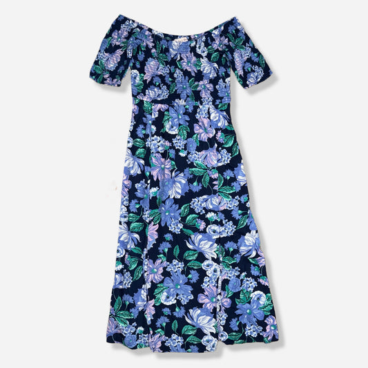 VESTIDO OFF-SHOULDER FLOREADO | HARLOW & ROSE | TALLA XL