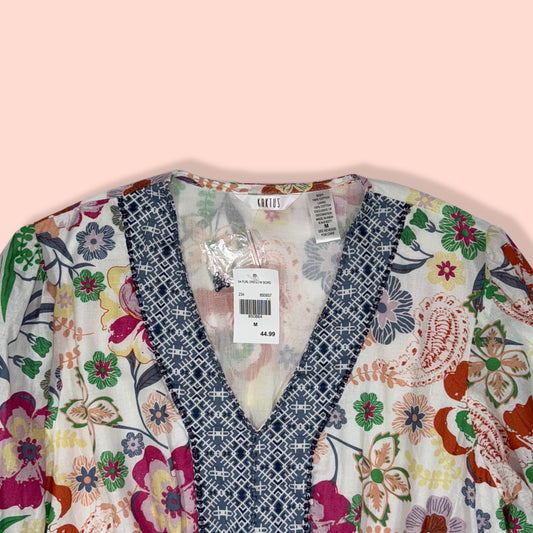 VESTIDO CORTO ESTAMPADO FLORAL BOHO | KAKTUS | M