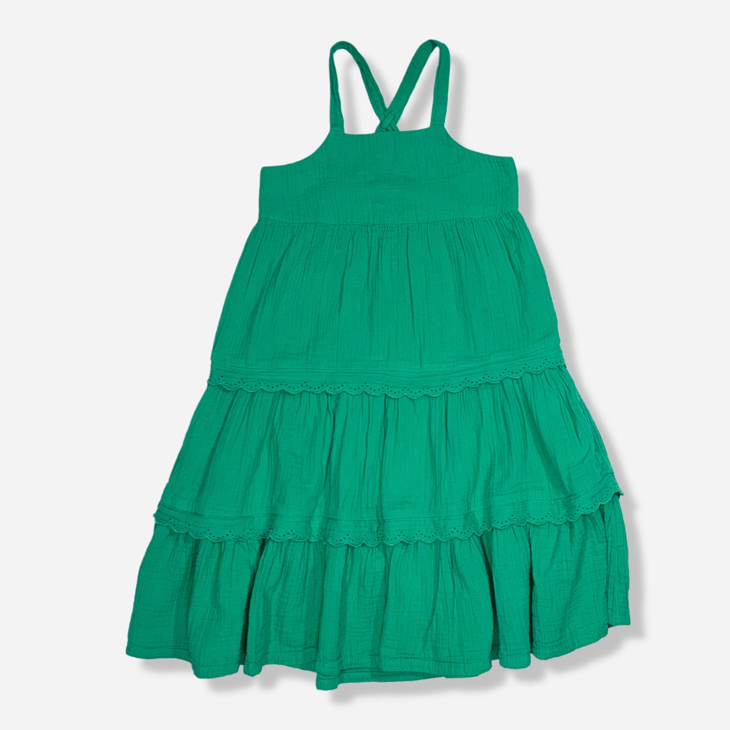 VESTIDO VERDE CON TIRANTES AJUSTABLES PARA NIÑAS | GAP KIDS | S (6/7)