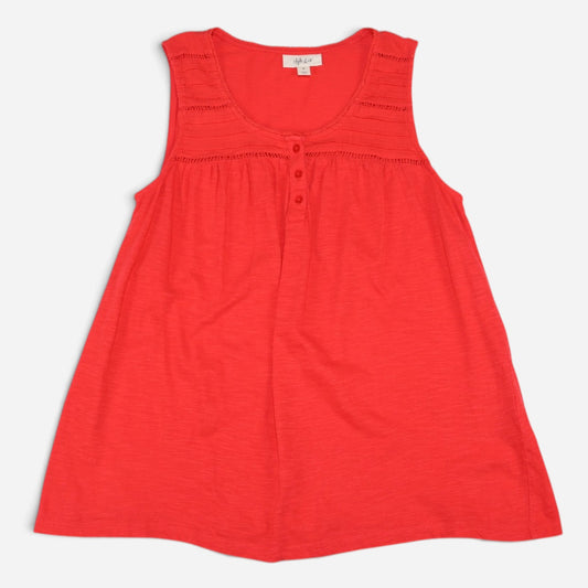 TOP SIN MANGAS ESTILO HENLEY | STYLE & CO | TALLA M