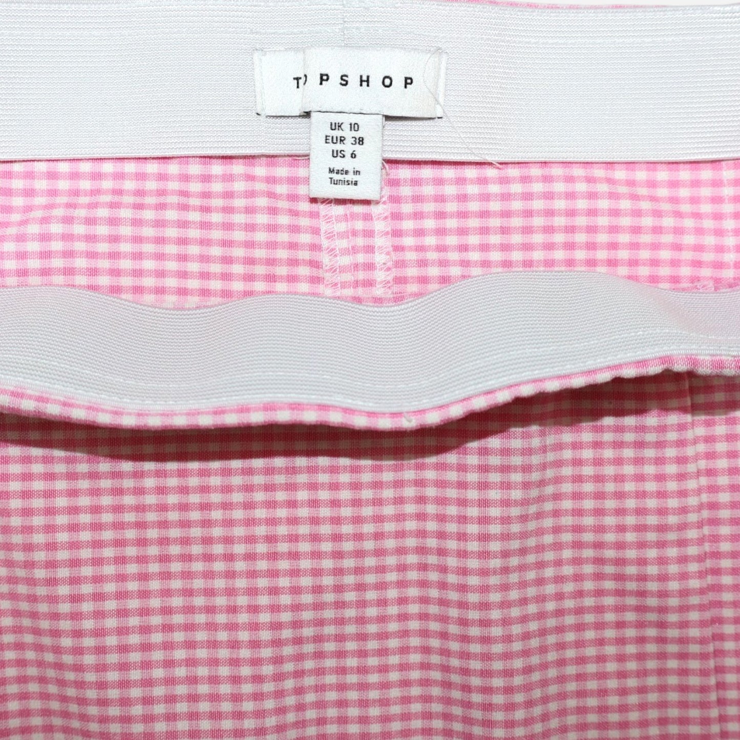 FALDA MINI DE CUADROS VICHY | TOPSHOP | TALLA 6 (S)