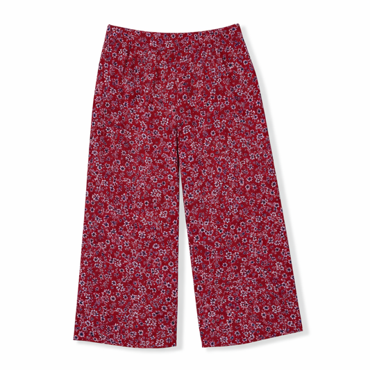 PANTALÓN WIDE LEG CON ESTAMPADO FLORAL | BLUE LIFE | TALLA S