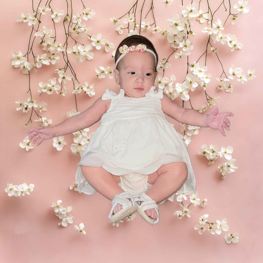 VESTIDO BLANCO PARA BEBÉS | MAX STUDIO BABY | 3-6M