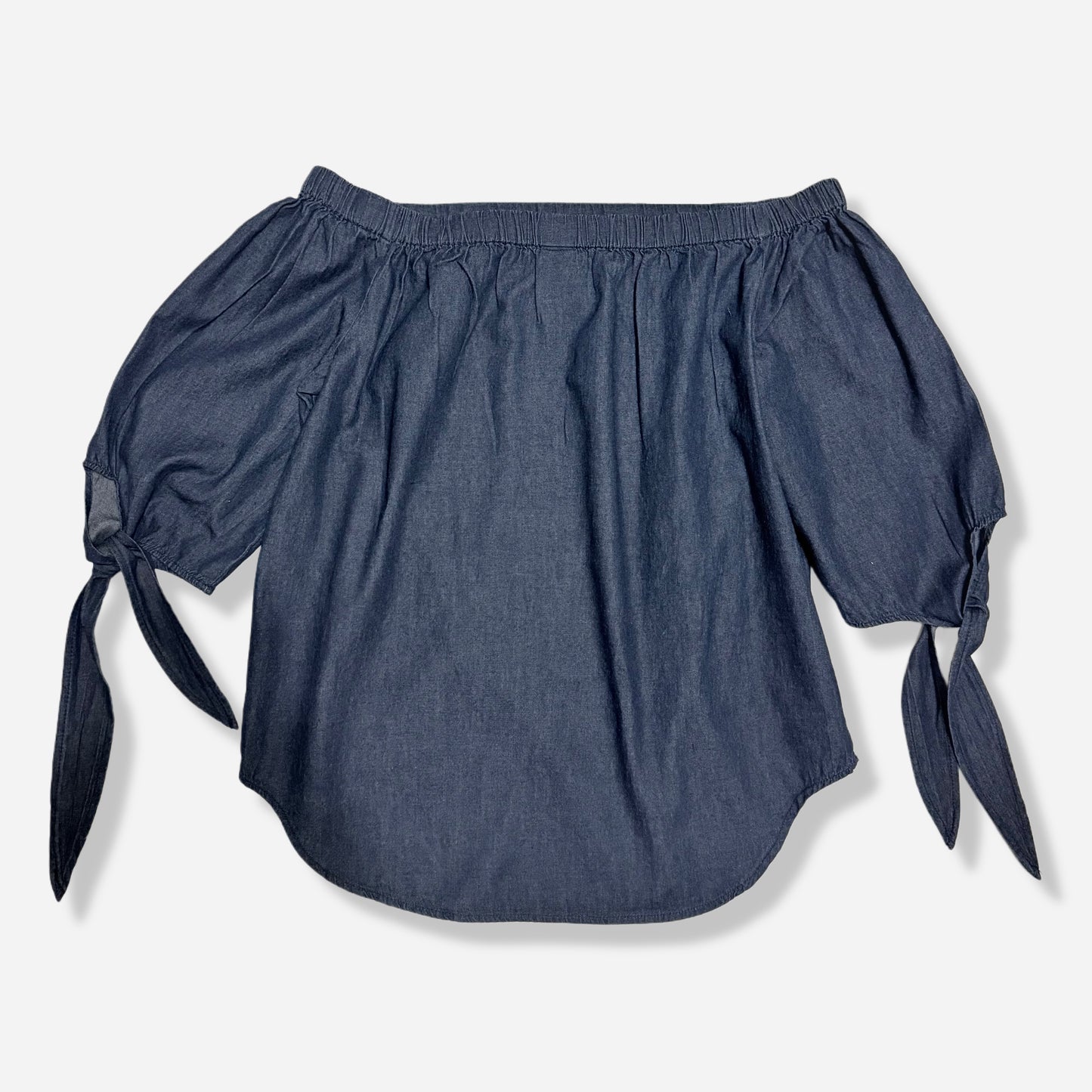 BLUSA DENIM OFF-SHOULDER | FADED GLORY | M