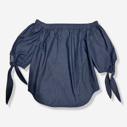 BLUSA DENIM OFF-SHOULDER | FADED GLORY | M
