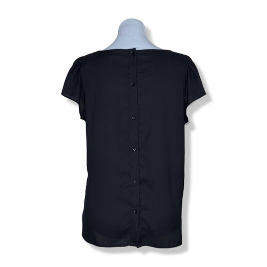 BLUSA NEGRA CON BOTONES | LOFT | TALLA L