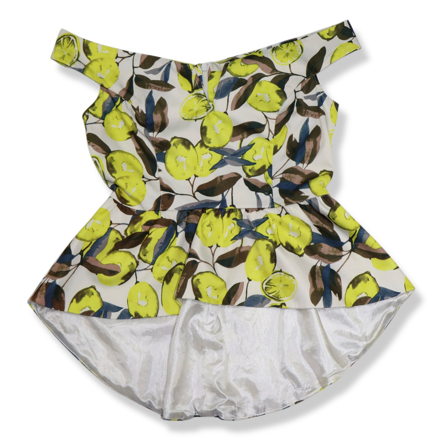 TOP PEPLUM CON ESTAMPADO DE LIMONES | MUSTARD SEED | TALLA XS