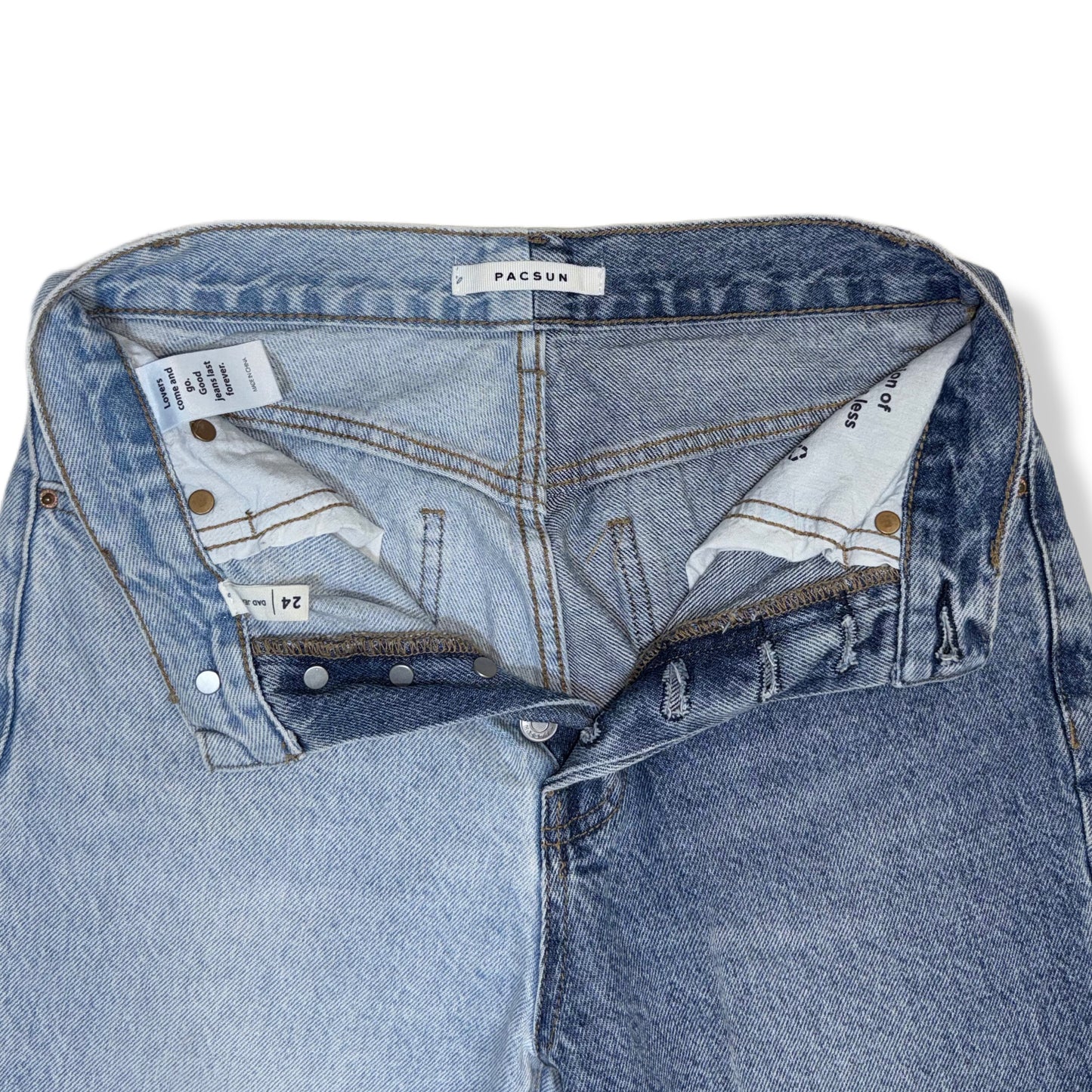 DAD JEANS BICOLOR | PACSUN | TALLA 24 (XS)