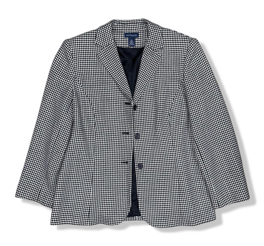 BLAZER ESTAMPADO HOUNDSTOOTH | ANN TAYLOR | TALLA 14