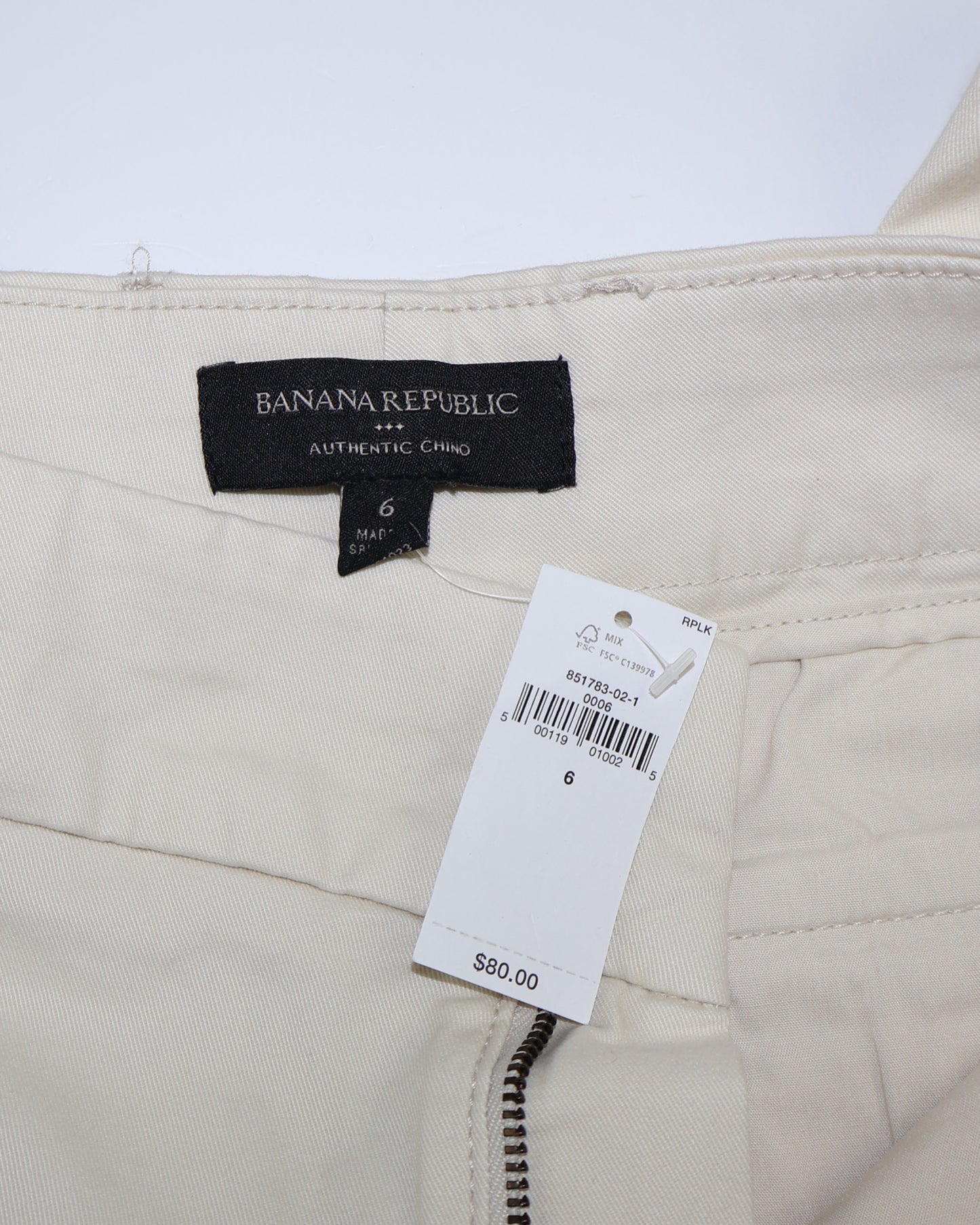 NUEVO CON ETIQUETA | PANTALÓN CHINO TIRO ALTO BEIGE | BANANA REPUBLIC | TALLA 6