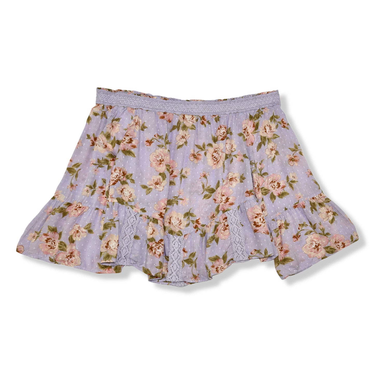 BLUSA OFF-SHOULDER CON ESTAMPADO FLORAL LILA | AMERICAN EAGLE OUTFITTERS | TALLA XXL