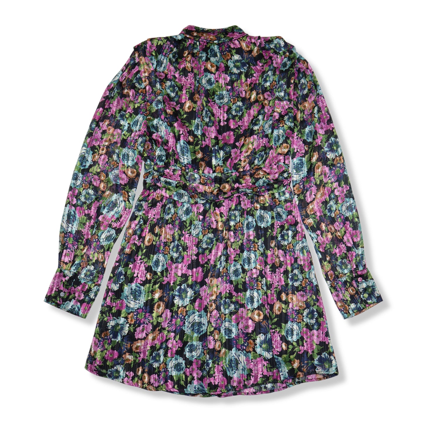 NUEVO CON ETIQUETA | VESTIDO CORTO CON ESTAMOADO FLORAL | ZARA | TALLA S