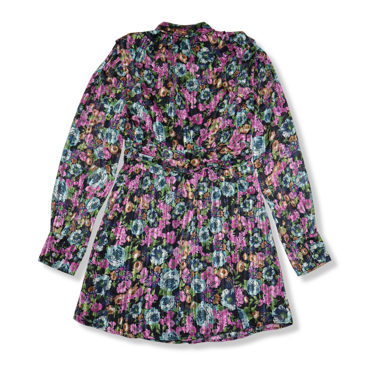 NUEVO CON ETIQUETA | VESTIDO CORTO CON ESTAMOADO FLORAL | ZARA | TALLA S