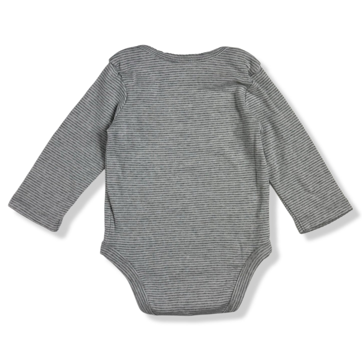 BODY MANGA LARGA DE RAYAS GRIS PARA BEBÉS | CARTER’S | TALLA 6M