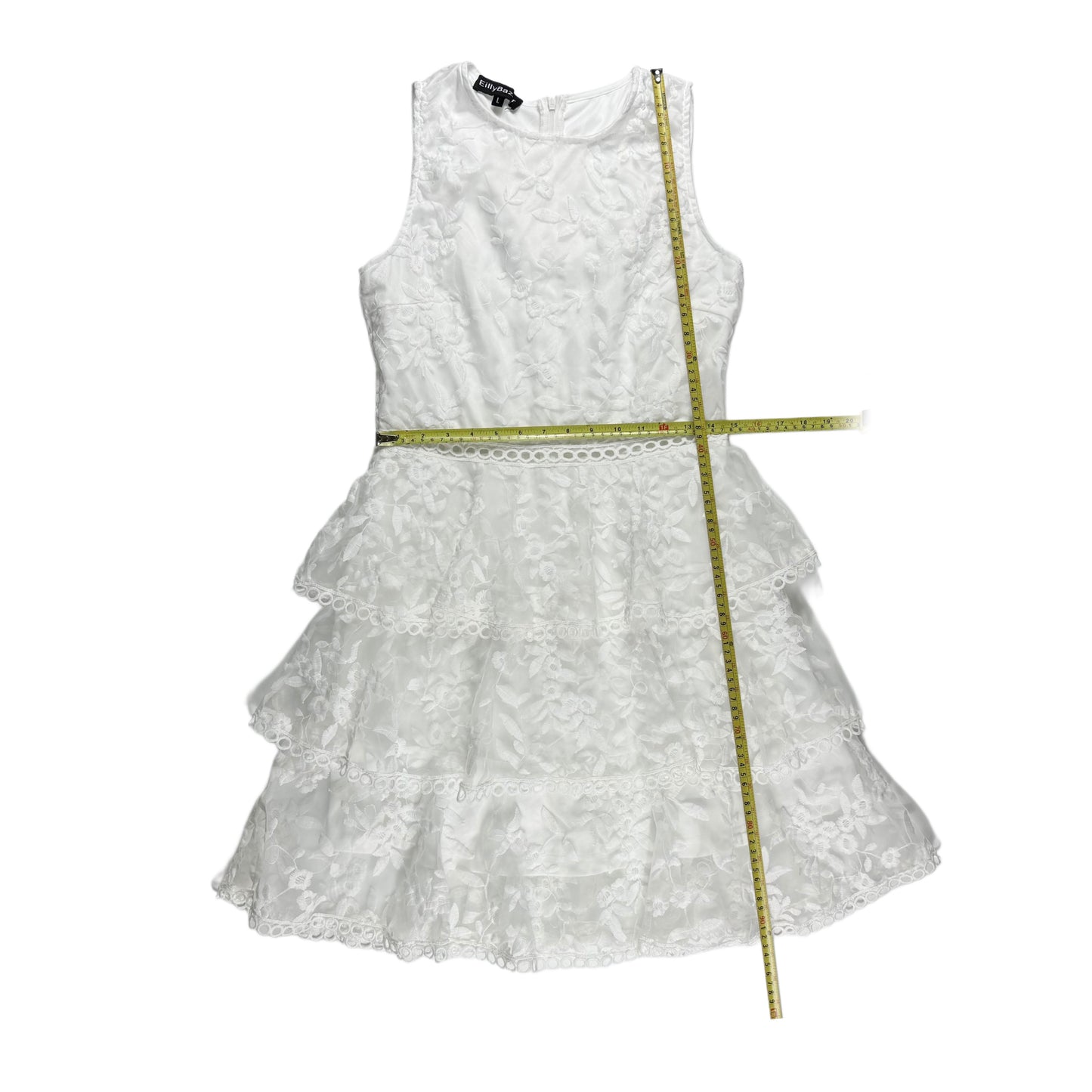 VESTIDO BLANCO BORDADO JUNIOR | EILLYBAZAR | TALLA L