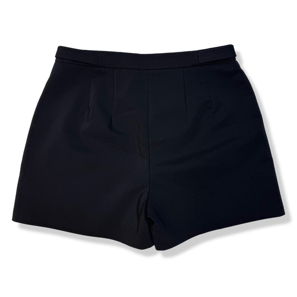 SHORT NEGRO DE TIRO ALTO CON BOTONES METÁLICOS PARA MUJER | EXPRESS | TALLA 2 (XS)