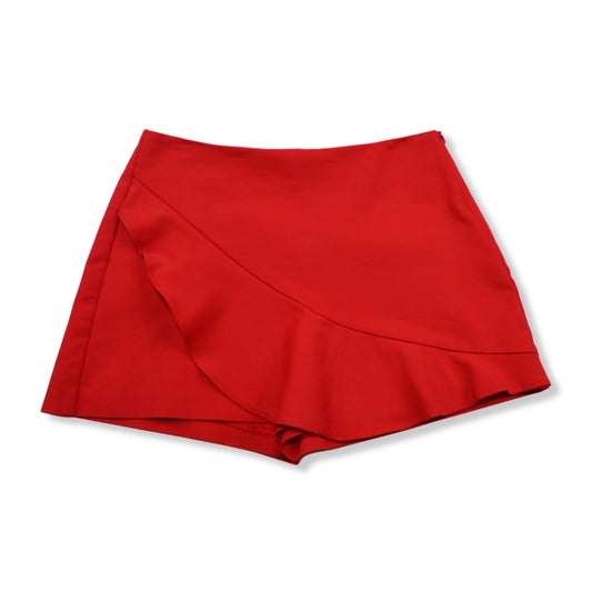 FALDA PANTALÓN ROJO CON VOLANTE | ZARA | TALLA S