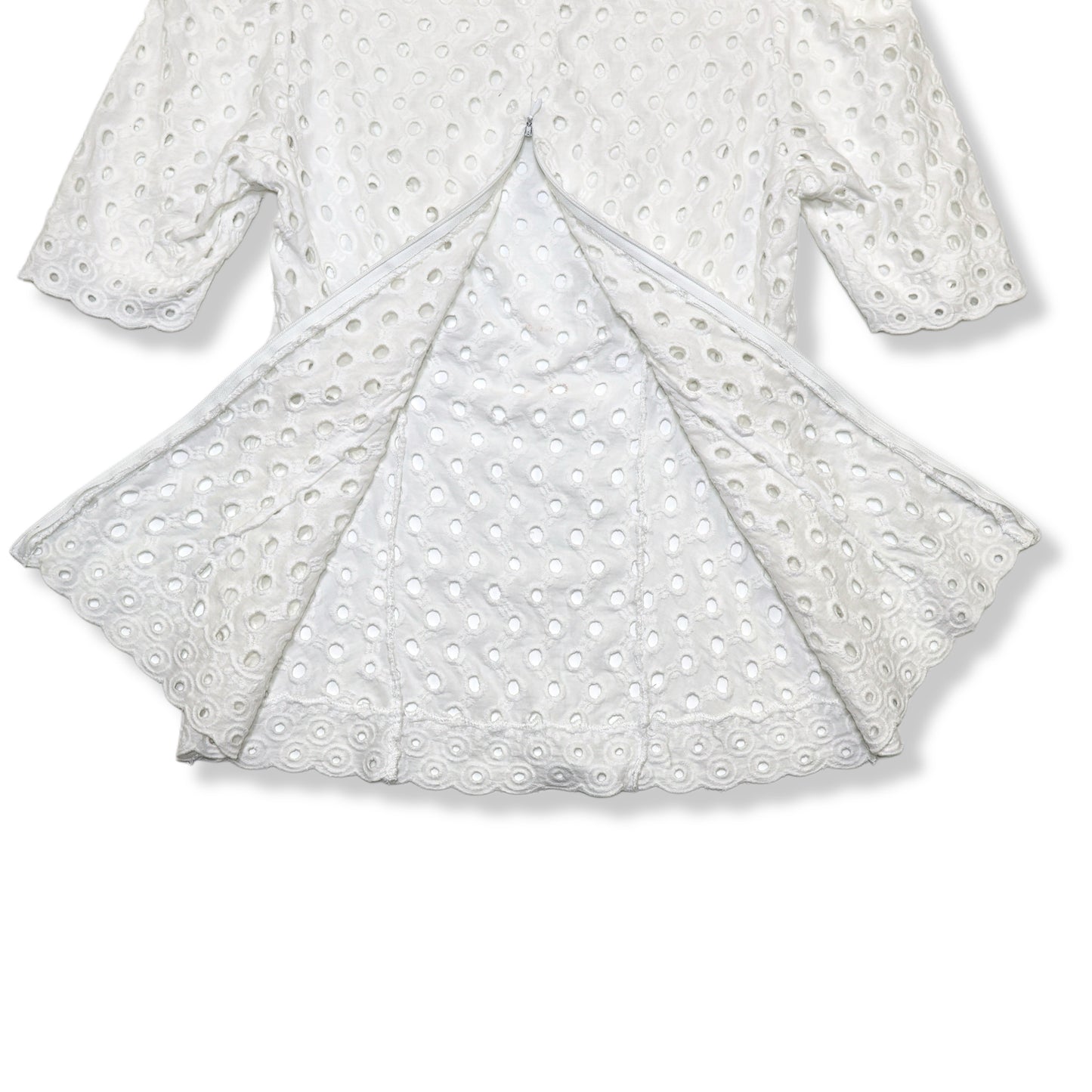 BLUSA BLANCA TIPO EYELET | TALLA S