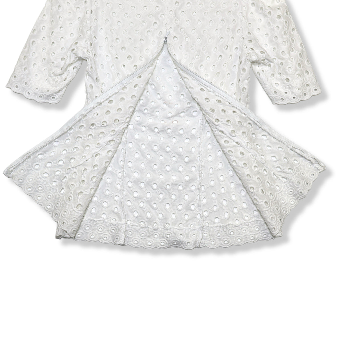 BLUSA BLANCA TIPO EYELET | TALLA S