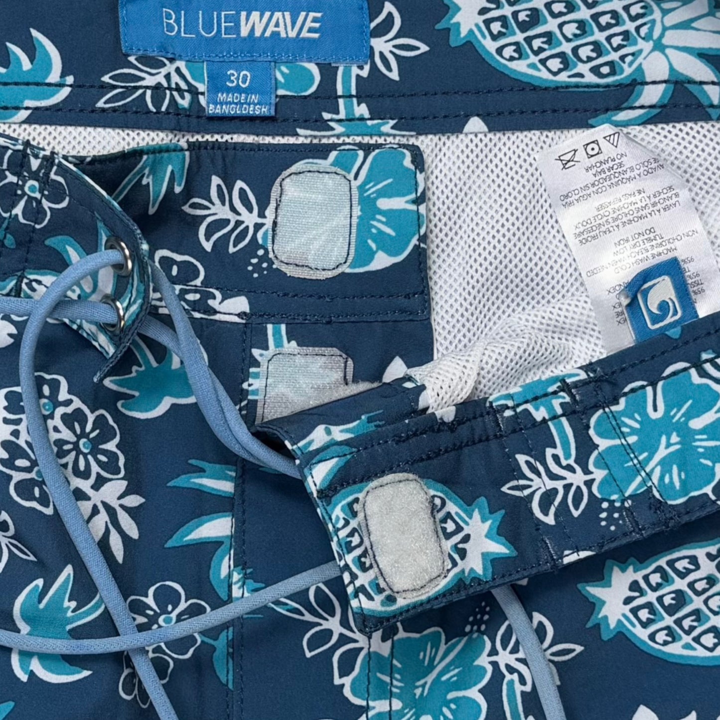 TRAJE DE BAÑO DE HOMBRE CON ESTAMPADO TROPICAL | BLUE WAVE | TALLA 30