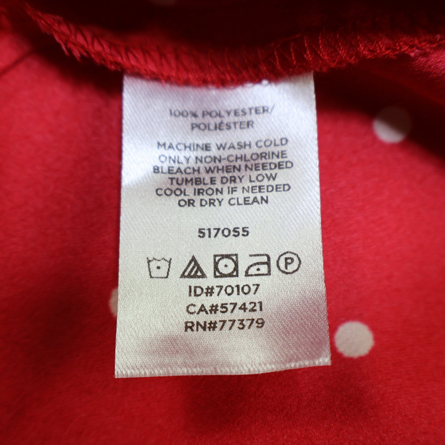 CAMISA MANGA LARGA ROJA CON LUNARES BLANCOS | ANN TAYLOR | TALLA S