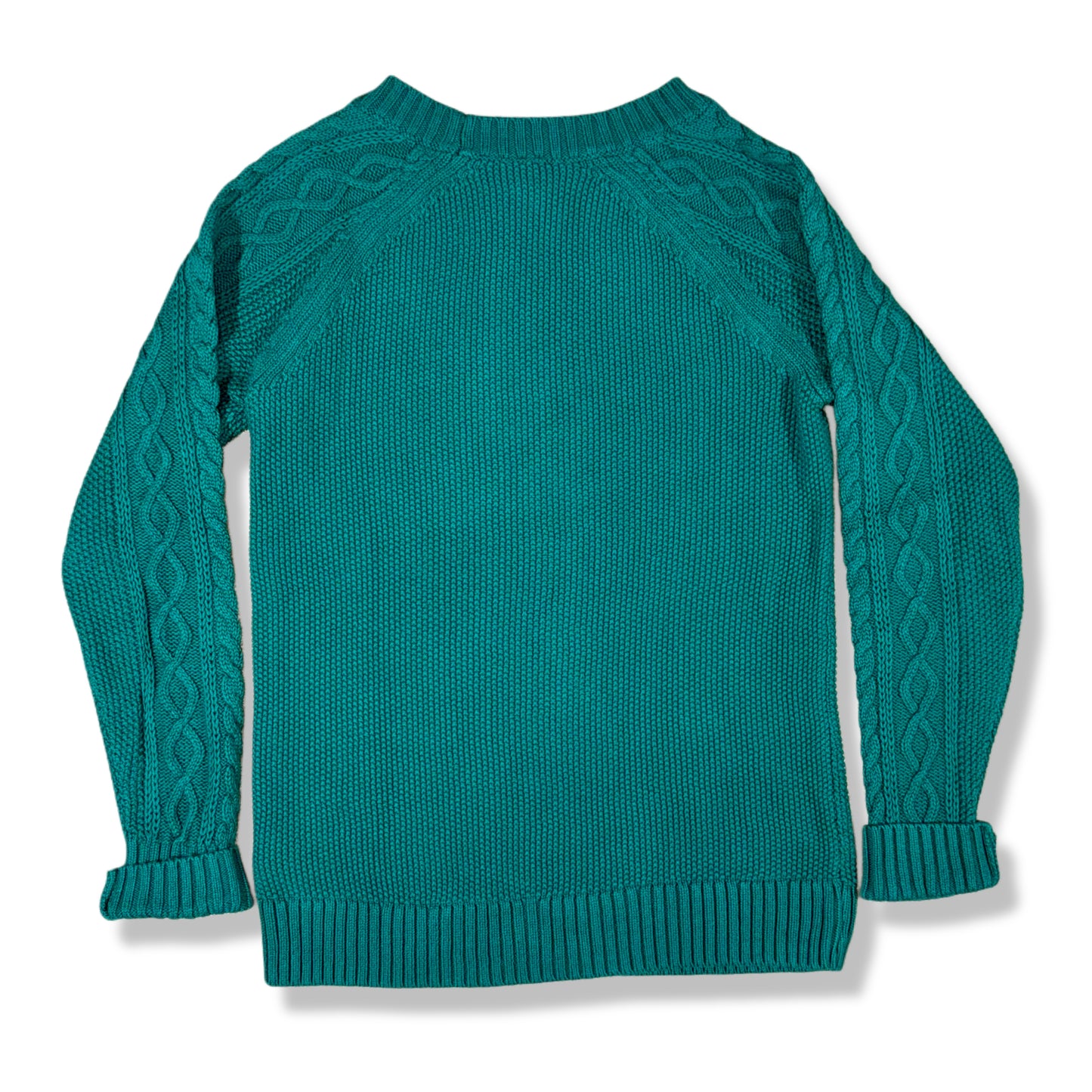 SWEATER DE PUNTO TRENZADO VERDE | GAP | S
