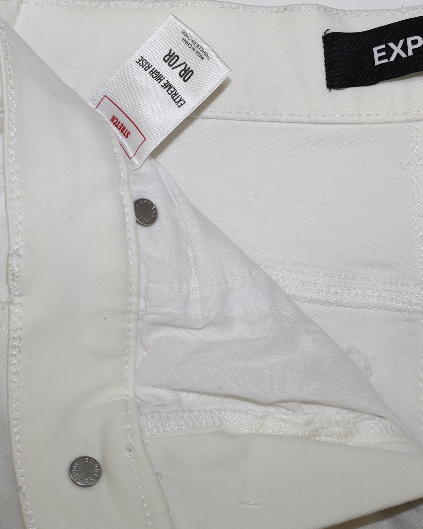 PANTALÓN BLANCO EXTREME HIGH RISE  | EXPRESS | TALLA 0R