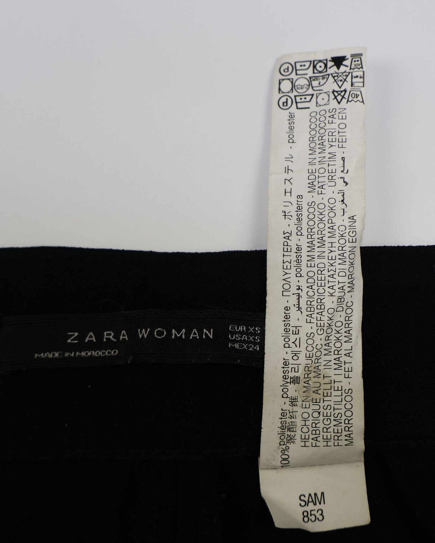 PANTALÓN NEGRO CORTE RECTO | ZARA | TALLA XS