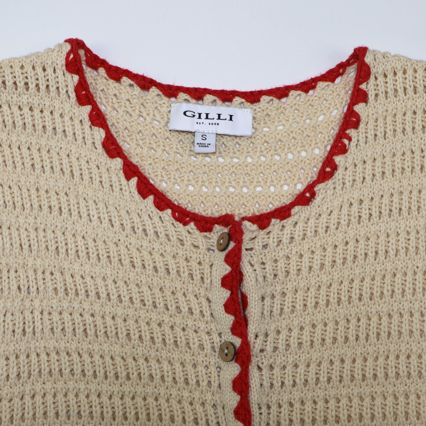 CHALECO TEJIDO TIPO CROCHET | GILLI | TALLA S
