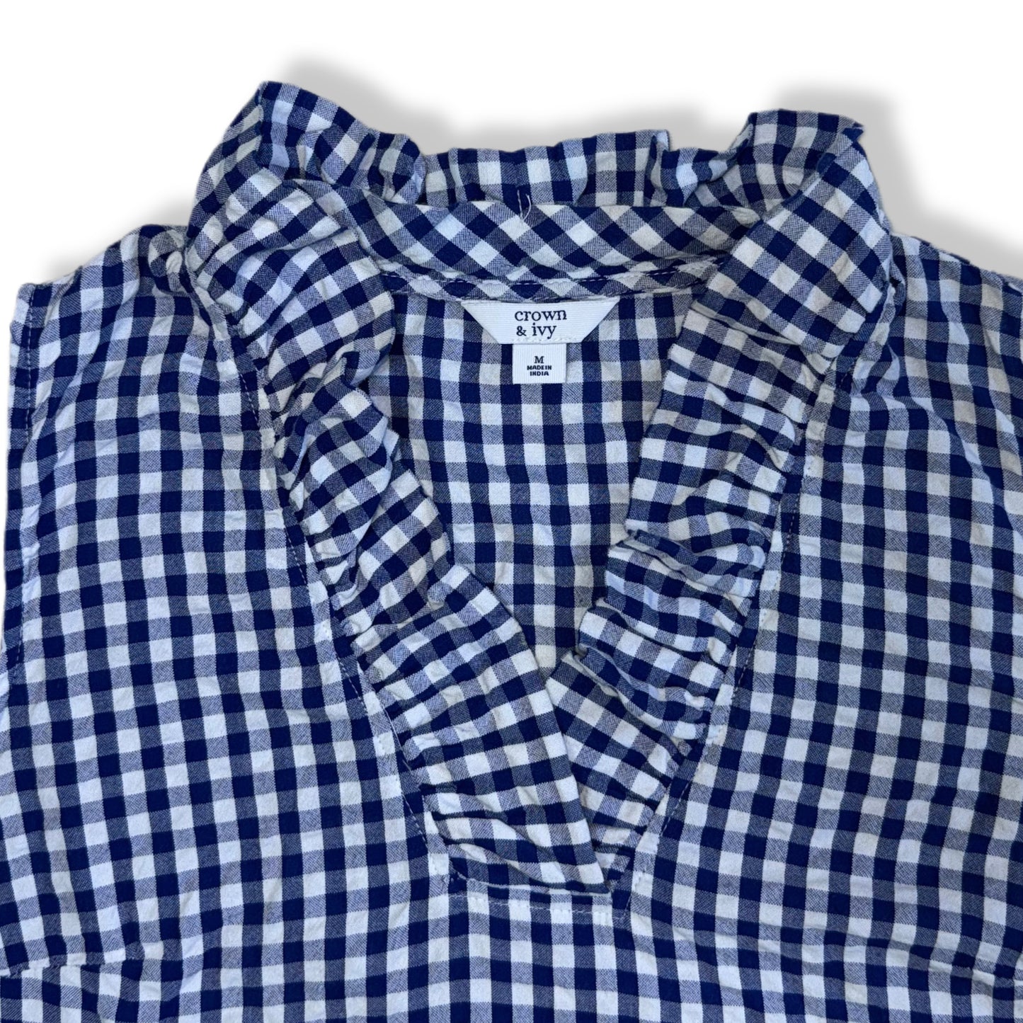 BLUSA SIN MANGAS DE CUADROS | CROWN & IVY | TALLA M