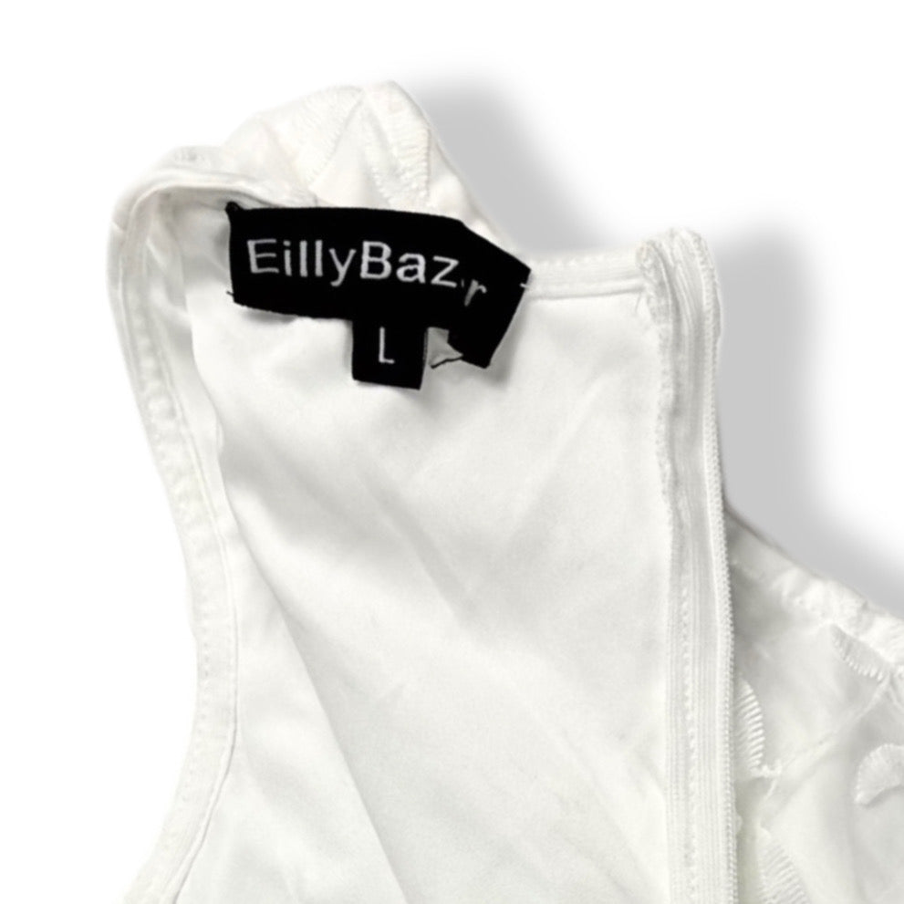 VESTIDO BLANCO BORDADO JUNIOR | EILLYBAZAR | TALLA L