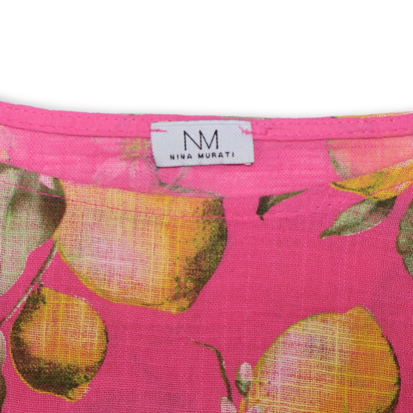 BLUSA ROSADA CON ESTAMPADO DE LIMONES | NINA MURATI | TALLA 2X
