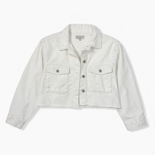 CHAQUETA DENIM CORTA BLANCA | LOVE TREE DENIM | TALLA L