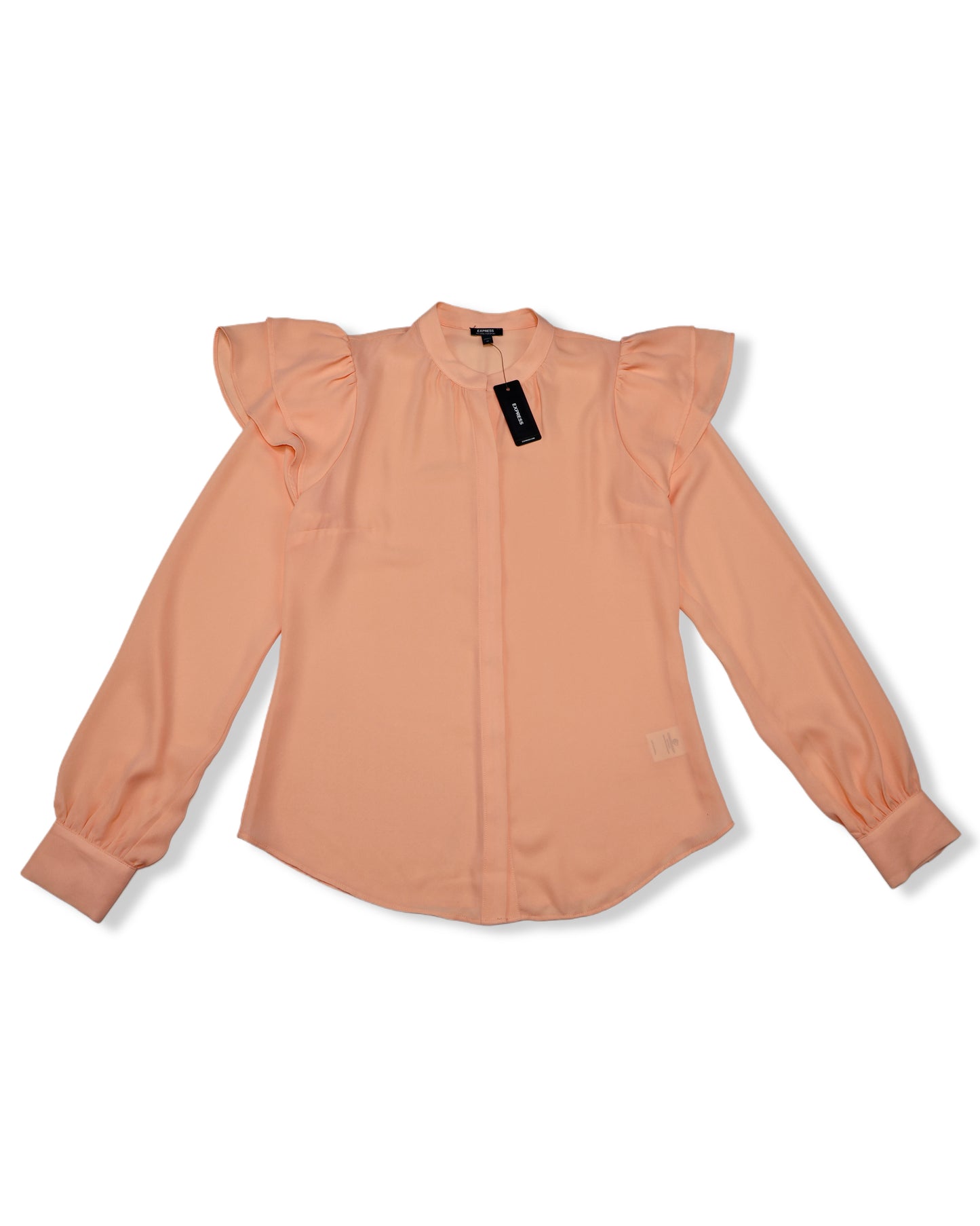 NUEVA CON ETIQUETA | BLUSA MANGA LARGA CON VOLANTES | EXPRESS | TALLA XS