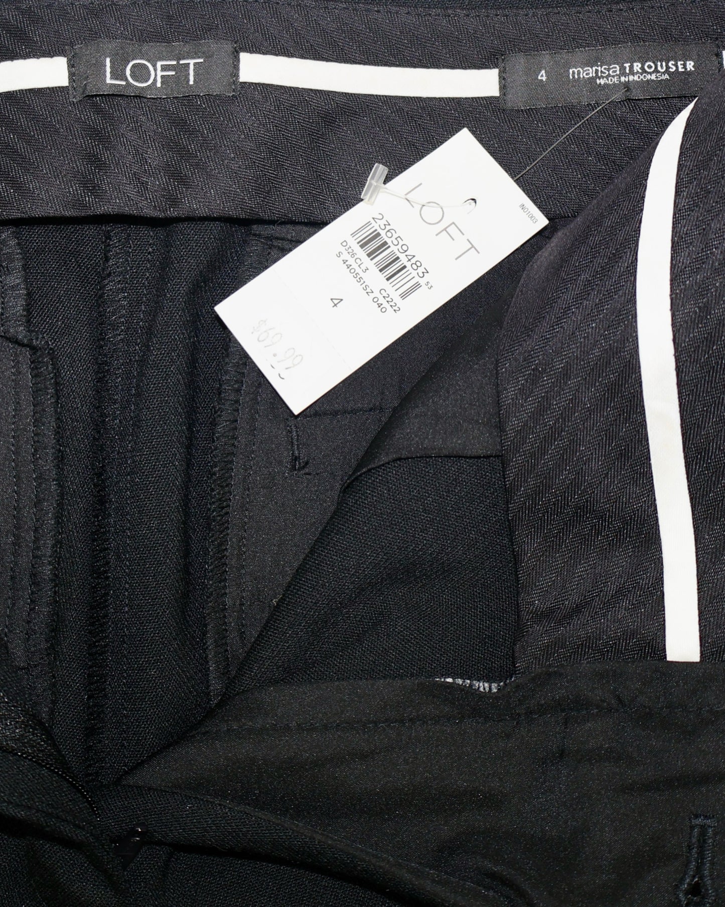 NUEVO CON ETIQUETA | PANTALÓN NEGRO CON BOTONES LATERALES | LOFT | TALLA 4