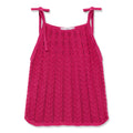 TOP TEJIDO COLOR VINO CON TIRANTES PARA MUJER | MANGO | TALLA S