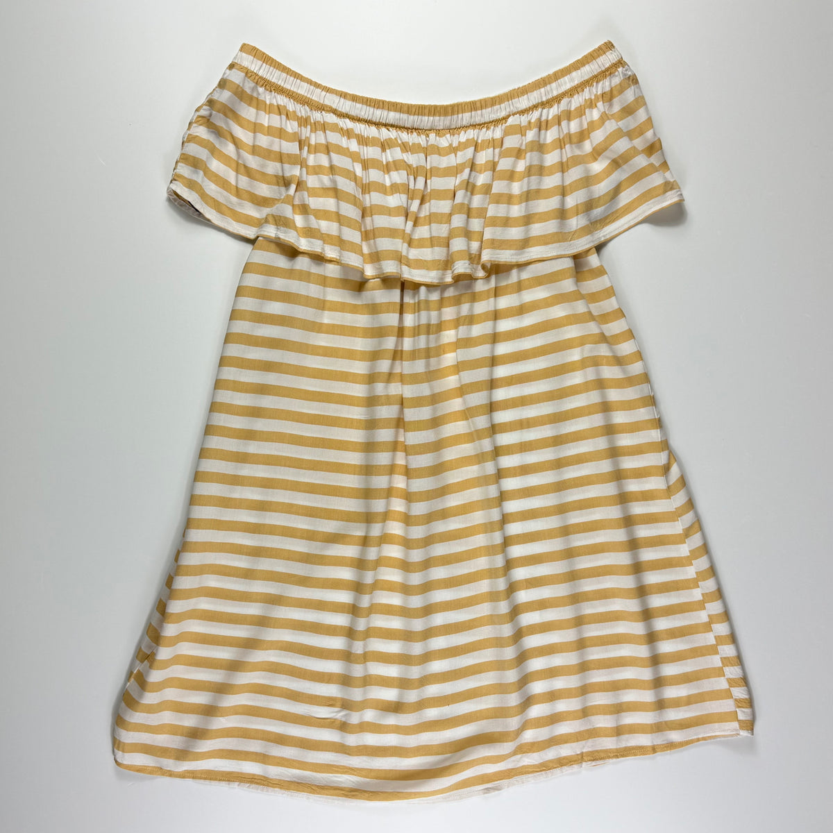 VESTIDO OFF SHOULDER DE RAYAS | FOREVER 21 | TALLA M