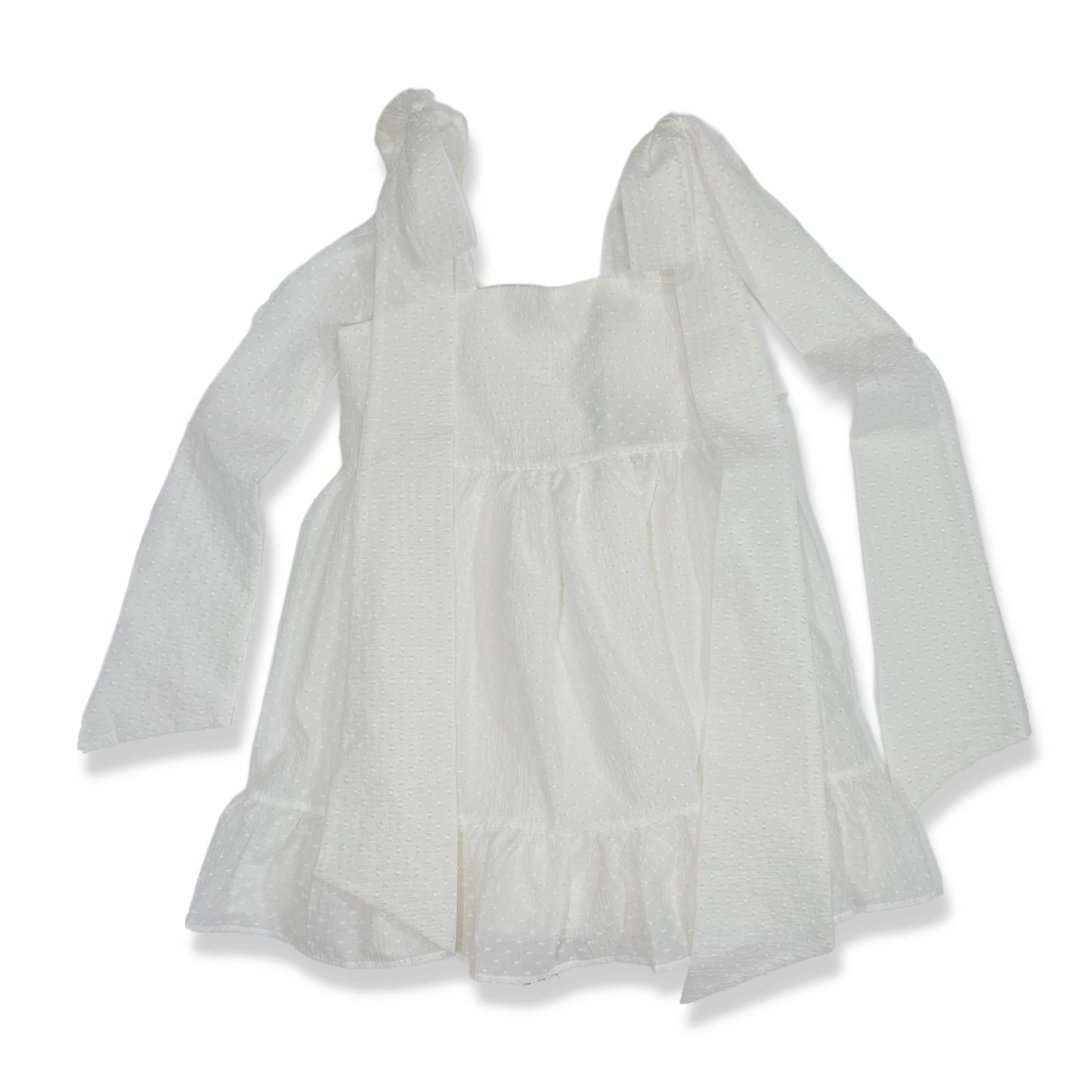 VESTIDO MINI BLANCO CON LAZOS | SISTER JANE | TALLA S