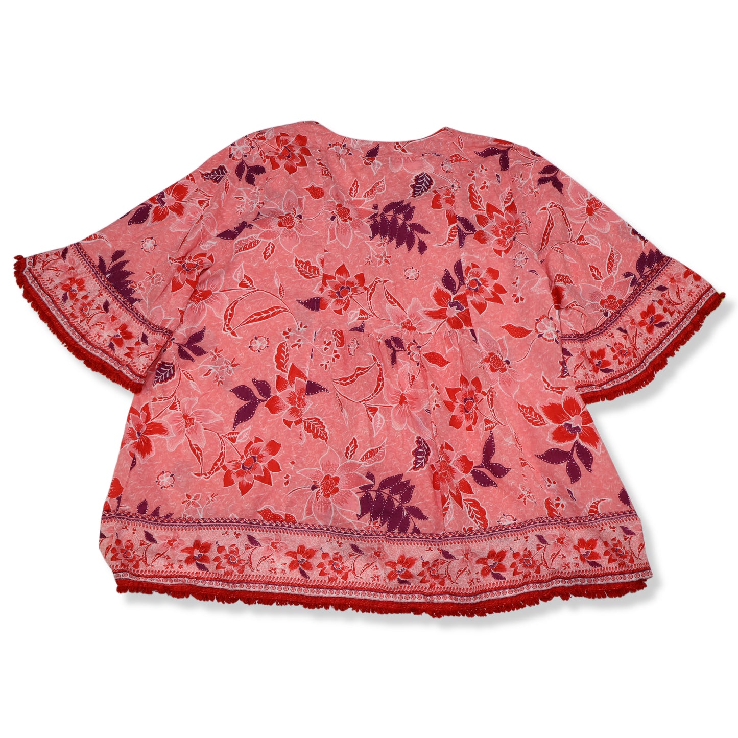 BLUSA CORAL CON ESTAMPADO FLORAL | AVENUE | TALLA 3X