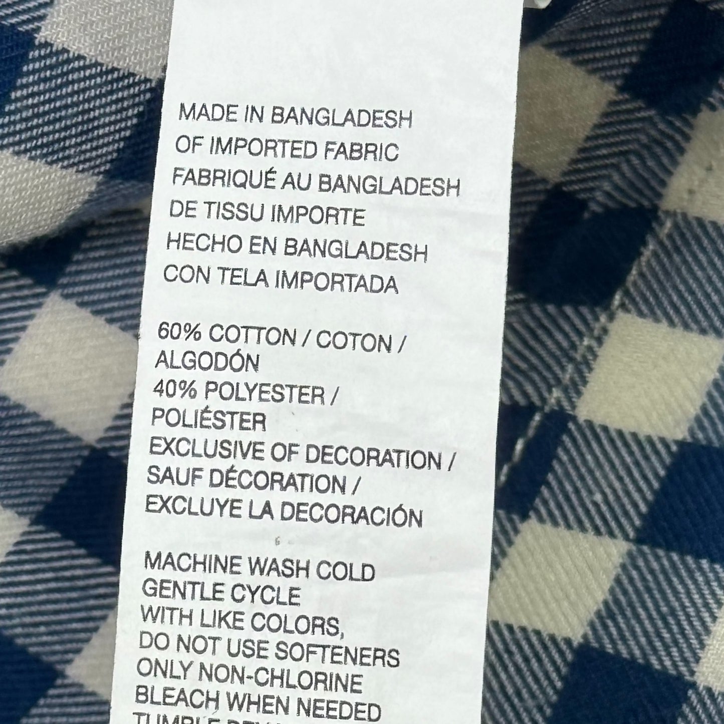 CAMISA DE CUADROS MANGA LARGA | IZOD | TALLA S