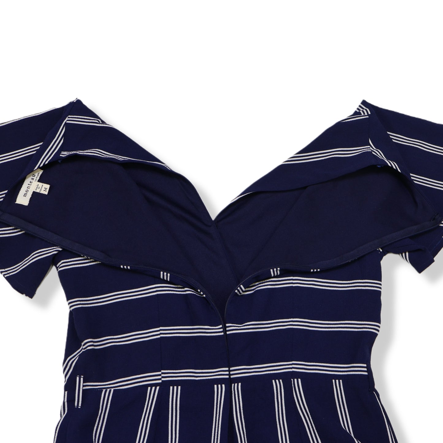 JUMPSUIT DE RAYAS AZUL MARINO Y BLANCO | MONTEAU | TALLA M