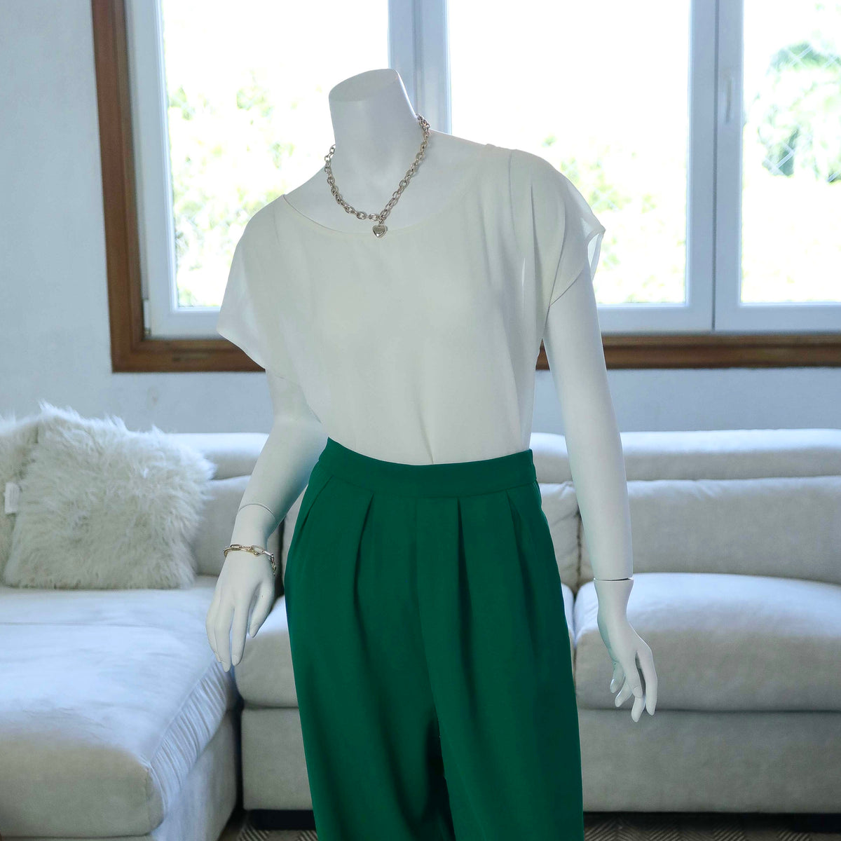 TOP BLANCO CON FLECOS | TALLA M/ L