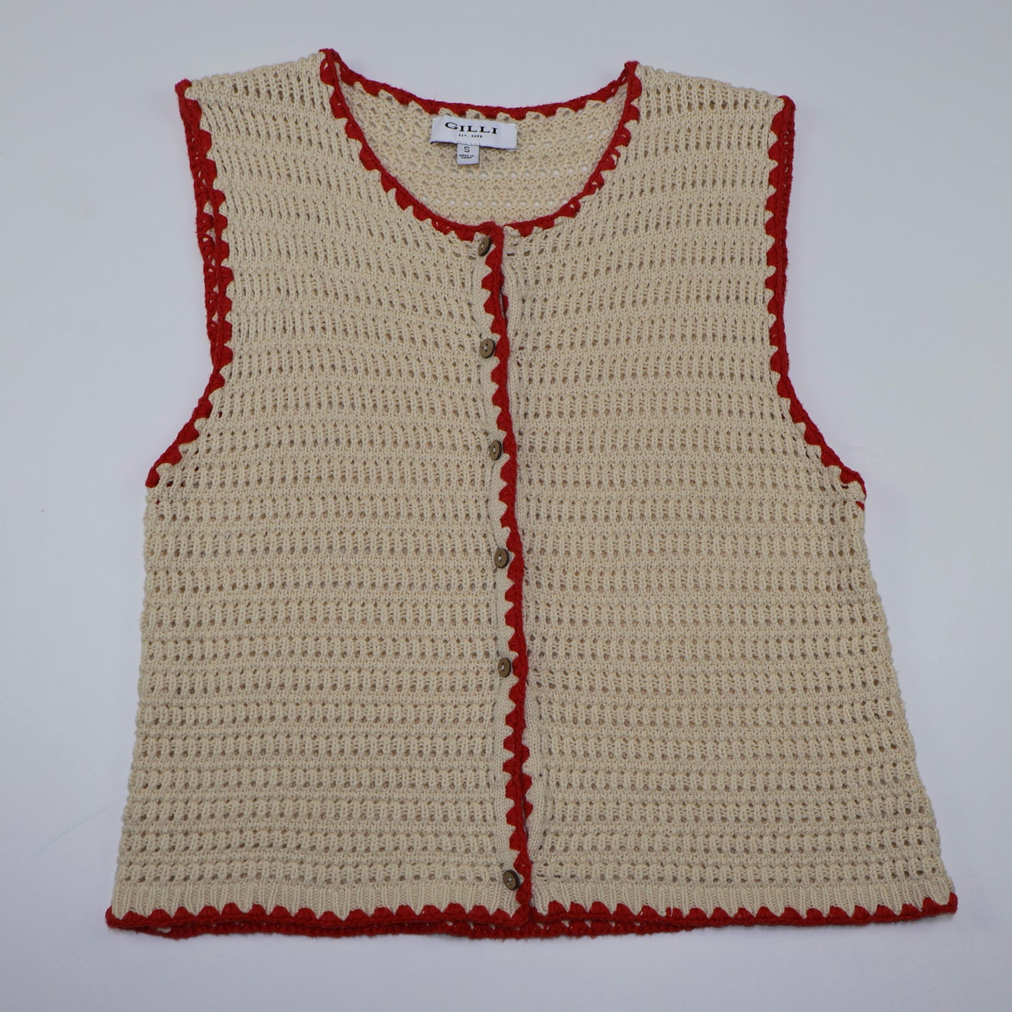 CHALECO TEJIDO TIPO CROCHET | GILLI | TALLA S